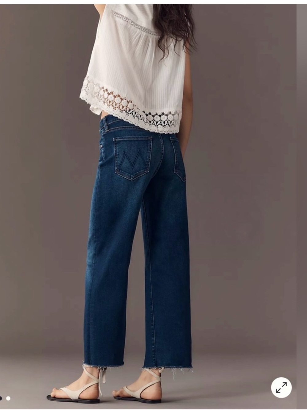 MOTHER The Rambler Mid Rise Rambler ankle fray